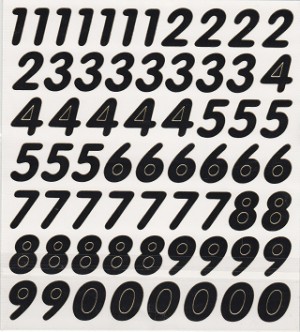 Buchstaben / Zahlen 18 mm schwarz