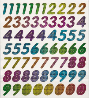 Buchstaben / Zahlen 18 mm multicolor