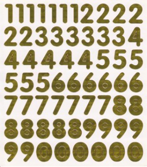 Buchstaben / Zahlen 18 mm gold