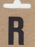 Buchstabe "R", schwarz