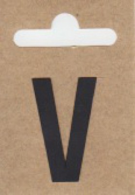 Buchstabe "V", schwarz