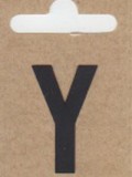 Buchstabe "Y", schwarz