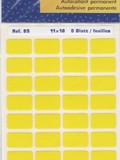 Etiketten 11x18 mm fluo gelb