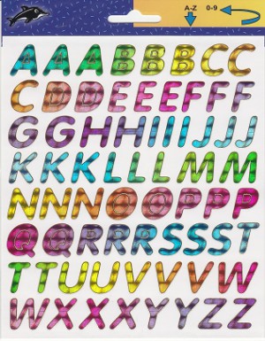 Buchstaben / Zahlen 18 mm multicolor