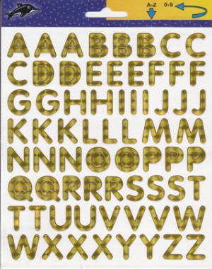 Buchstaben / Zahlen 18 mm gold