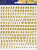 Buchstaben / Zahlen 9 mm gold