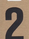 Zahl "2", schwarz