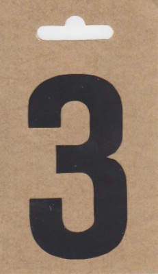 Zahl "3", schwarz
