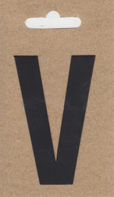 Buchstabe "V", schwarz